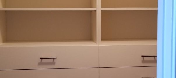 Closet Shelves with Drawers